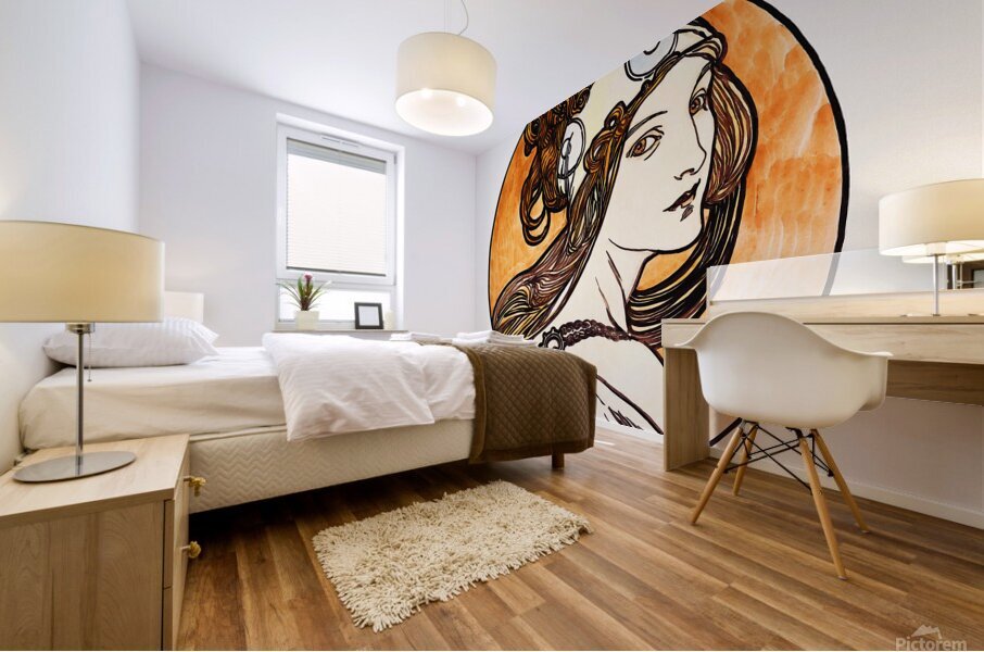 Stained glass window for the facade of the Fouque Mural print