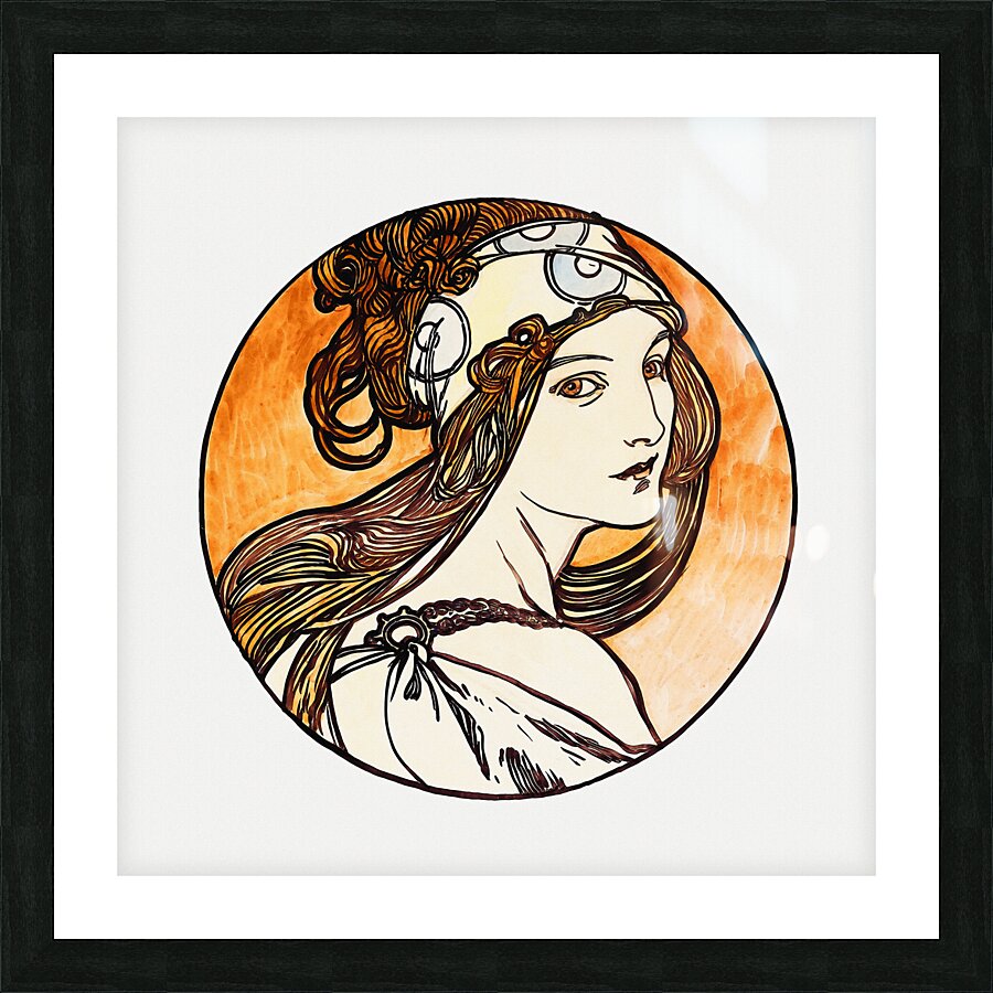 Stained glass window for the facade of the Fouque Picture Frame print