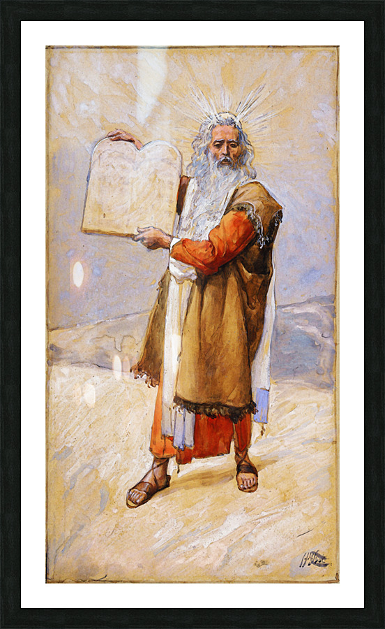 Moses and the Ten Commandments Picture Frame print