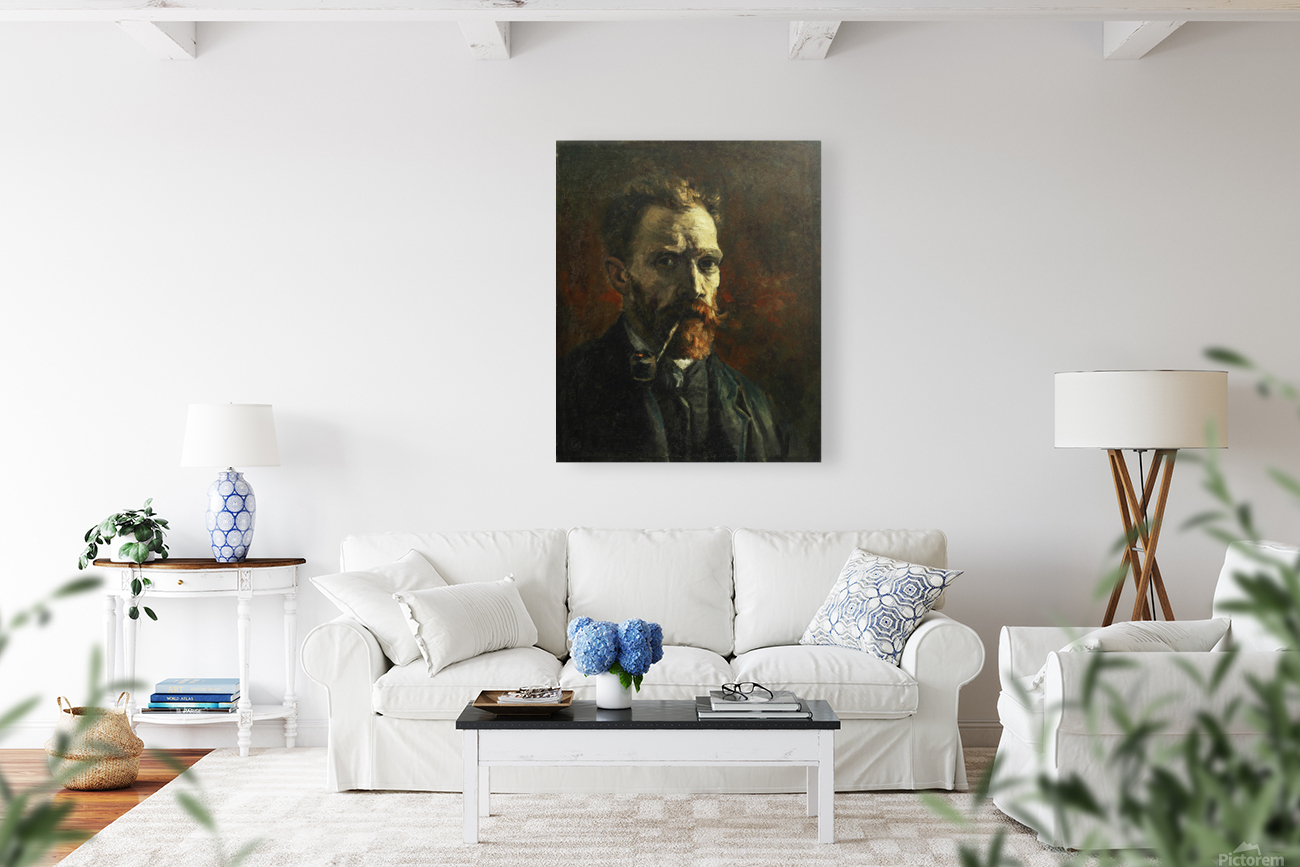 Self Portrait with Pipe Reproduction