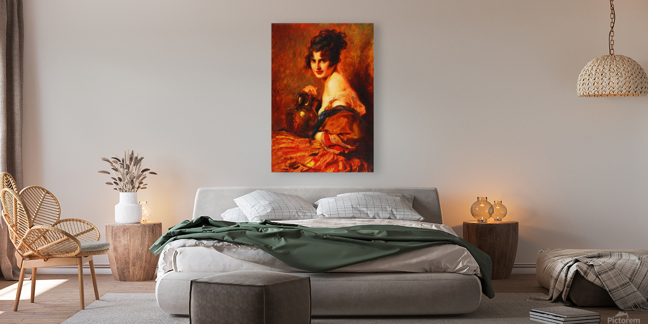 Schone mit Weinkaraffe Reproduction