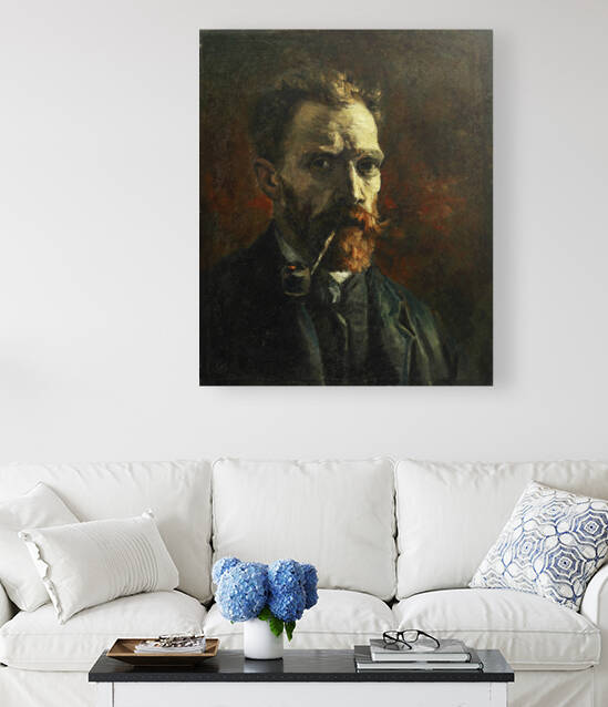 Self Portrait with Pipe by Classic Painting