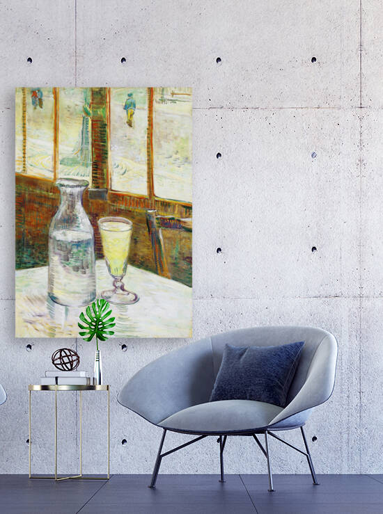 Cafe table with absinth   by Classic Painting