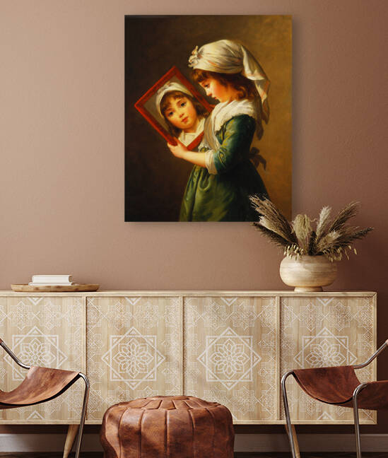 Julie Le Brun Looking in a Mirror 1787   Elisabet by Classic Painting