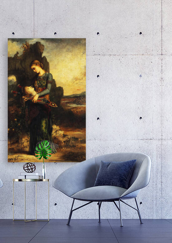 Orphee ou Jeune Fille thrace portant la tete dOrphee  by Classic Painting