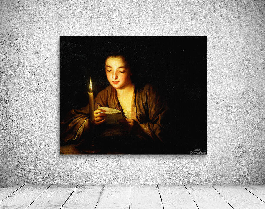 Girl with a Candle Wall Preview