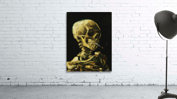 Skull with Burning Cigarette Wall Preview