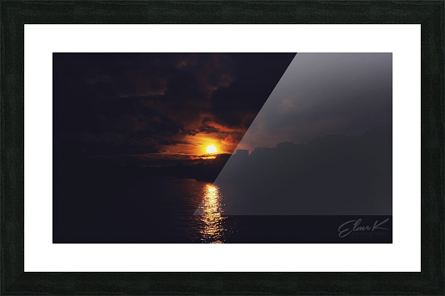 Sunset Paris Picture Frame print