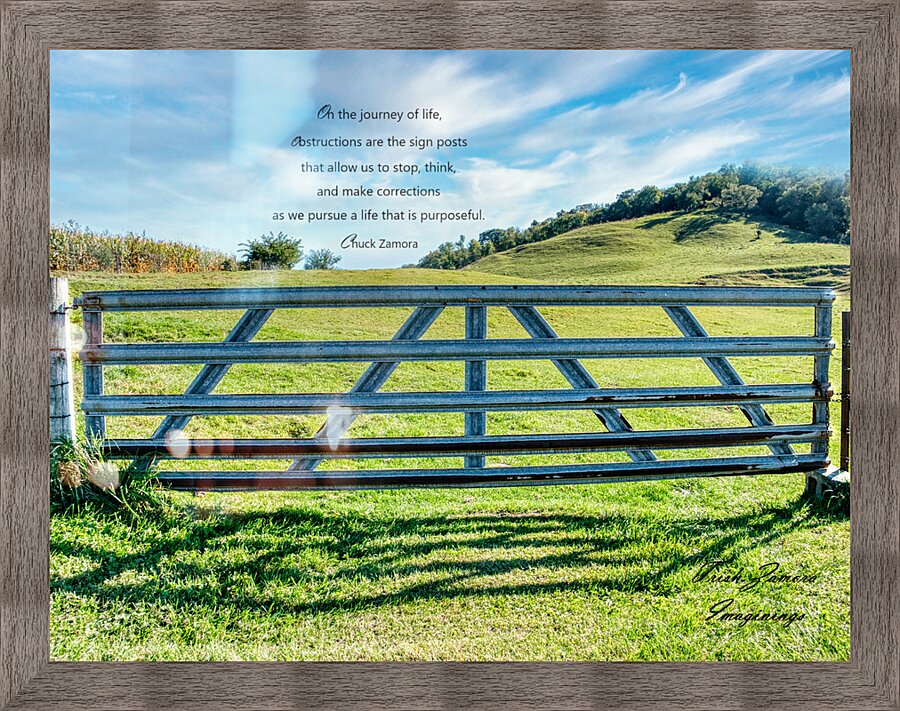 Obstructions are Opportunities Picture Frame print