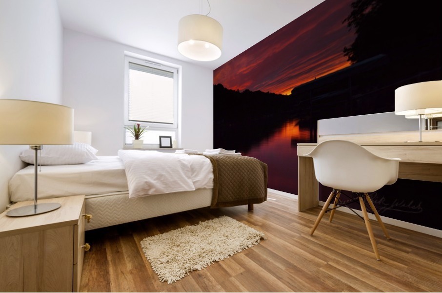 Crimson Sunset Mural print