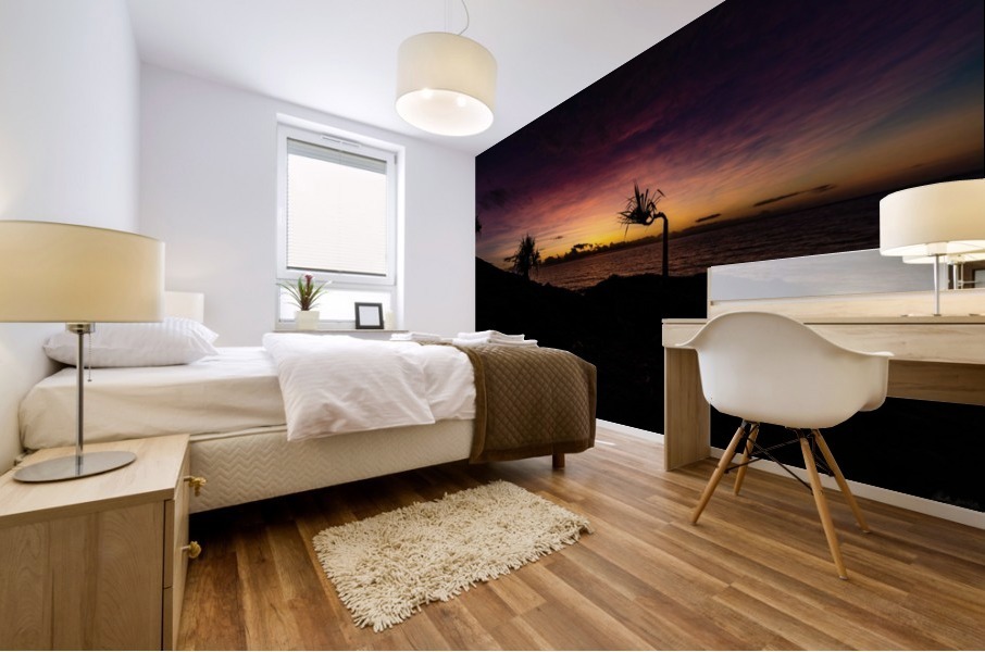 Palm Sunrise Mural print