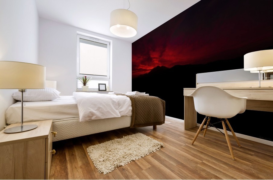 Cinnamon Sunrise Mural print