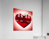 Love Torn Heart Acrylic Print