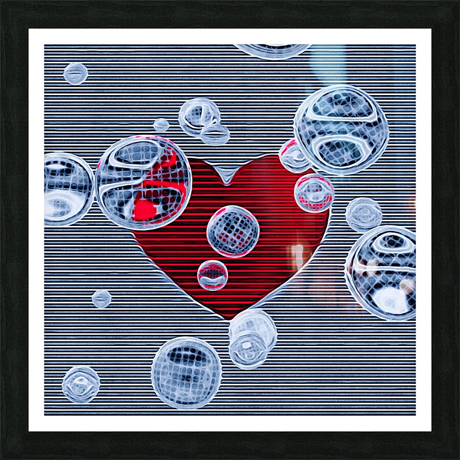 Mod Heart Picture Frame Printing