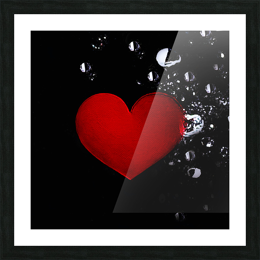 Splashed Heart Picture Frame Printing