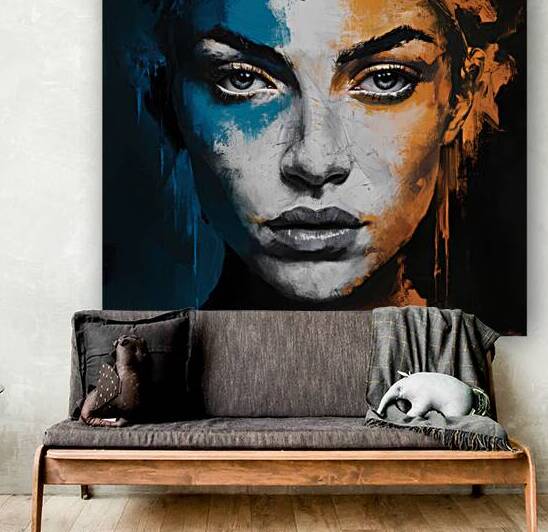 A captivating abstract portrait of a womans face by ADAYOUB89