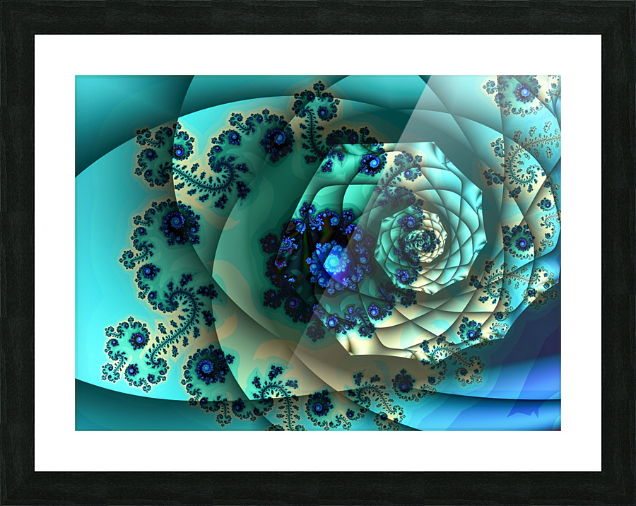 Fractal Flower  Picture Frame print