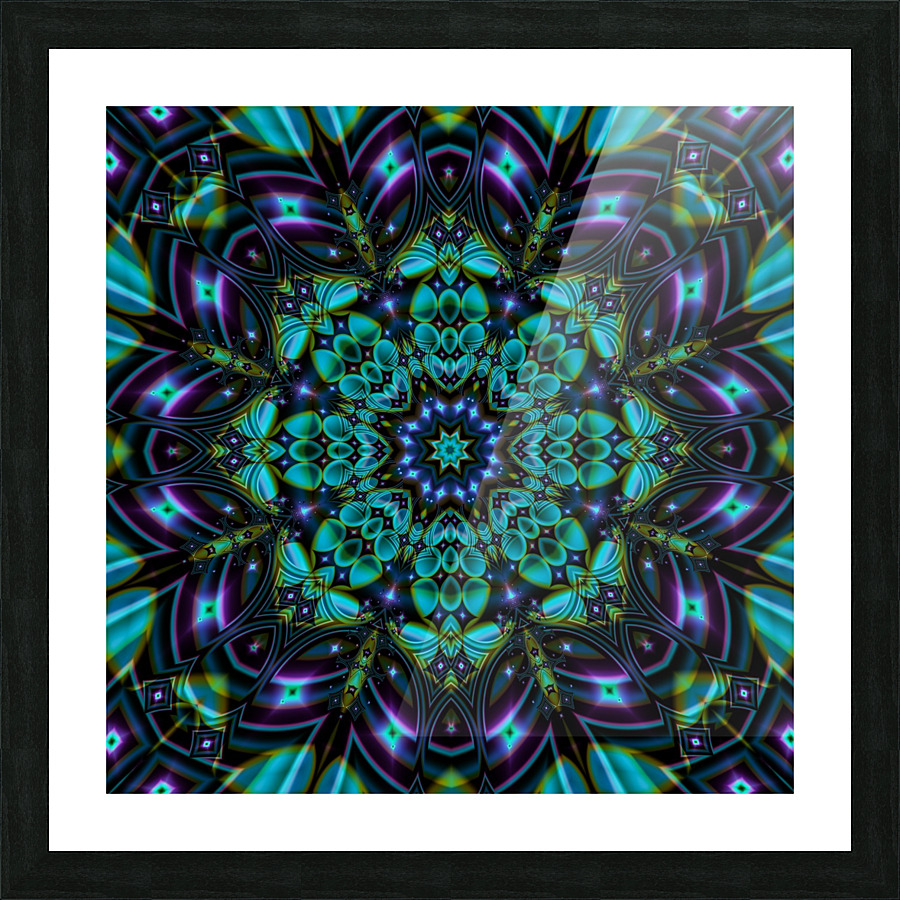 Psychedelic Mandala Picture Frame print