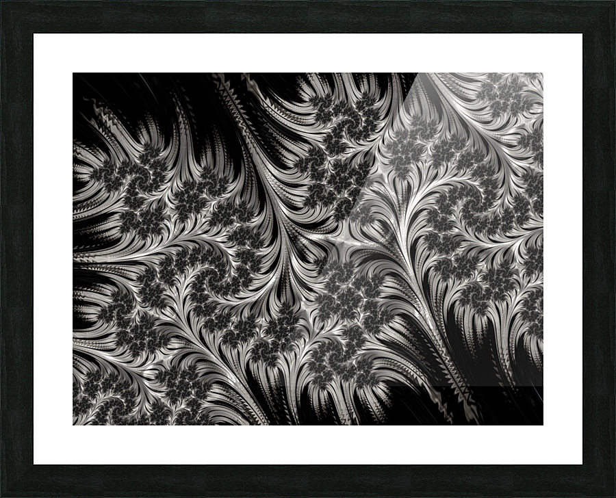 Silver Leaf Picture Frame print