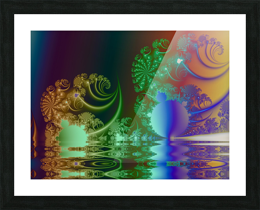 Mandelbrot lake Picture Frame print