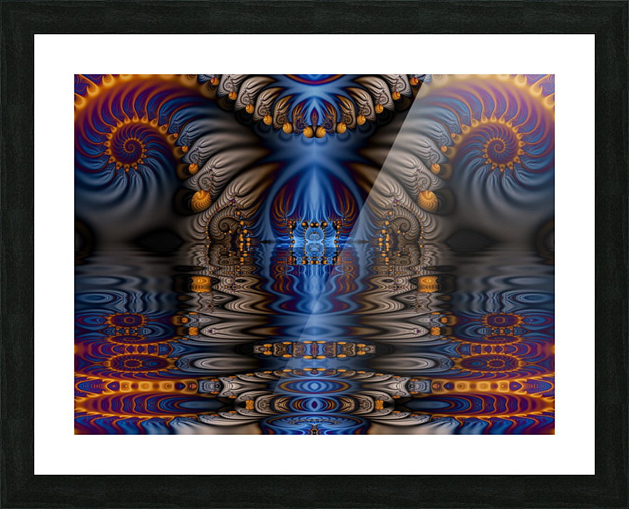 Blue Flame Picture Frame print