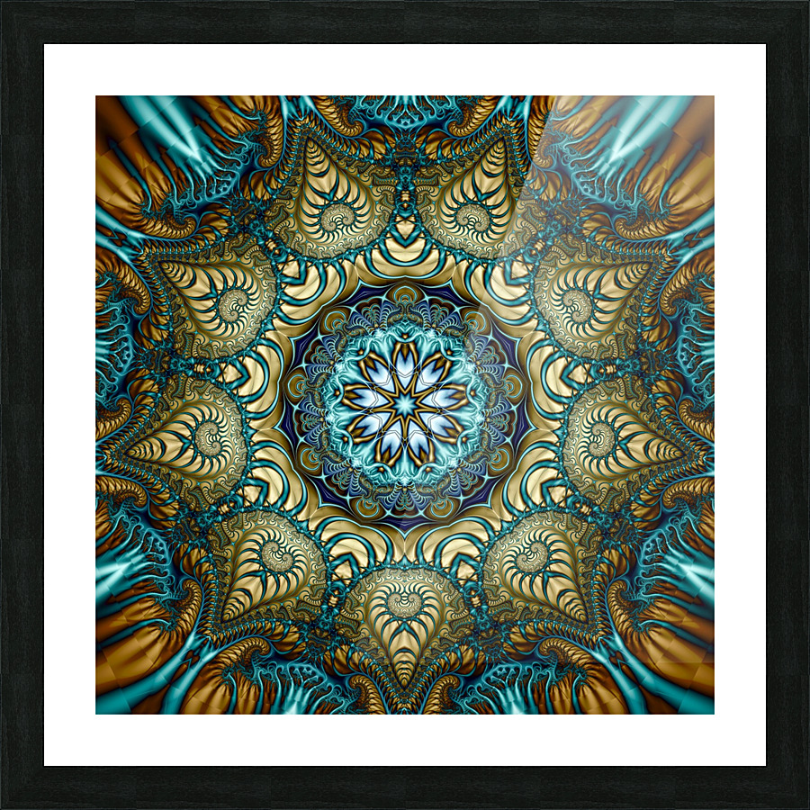 Teal Light Picture Frame print