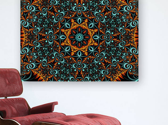 Orange Mandala Reproduction