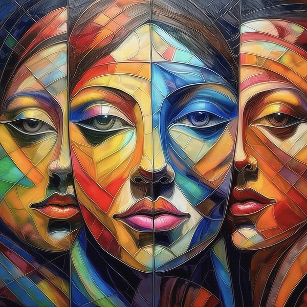 Abstract Faces Digital Download