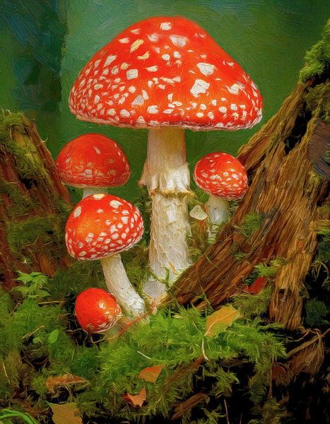 Red Spotted Toadstools Digital Download