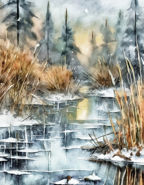 Frozen Marshes and Forest Digital Download