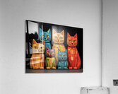 Colourful Cats Acrylic Print