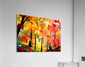 Colorful Fall Leaves in the Forest - 4 Impression acrylique
