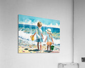 Collecting Seashells Acrylic Print