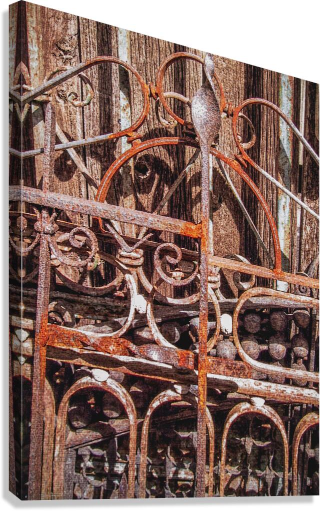 Rusty Iron Headboards Canvas Print