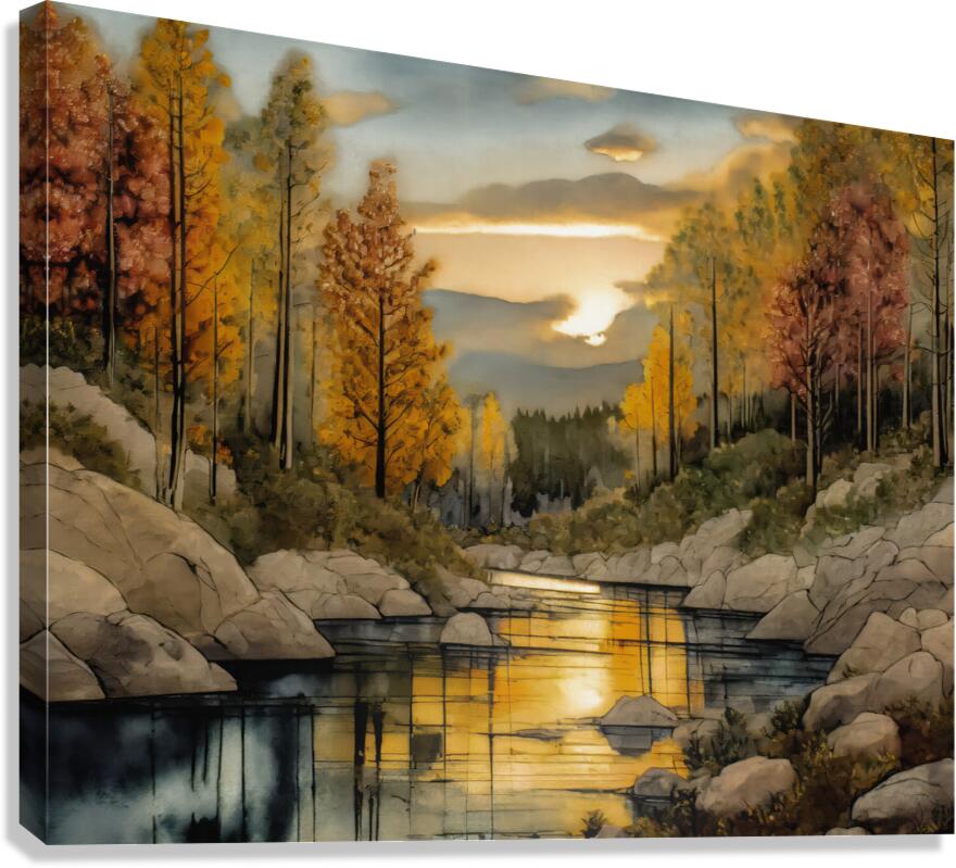 Evening in the Forest Canvas Print