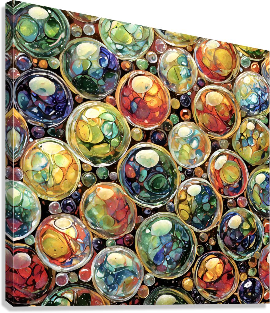 Glass Marbles Not Perfecty Round Canvas Print