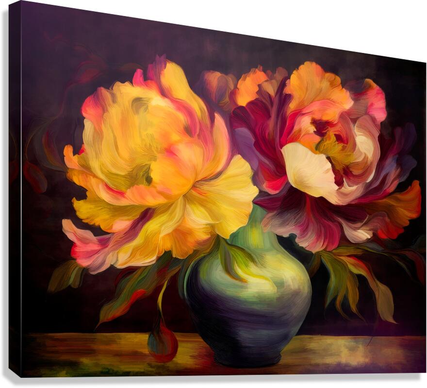 Soft Peony Petals Canvas Print