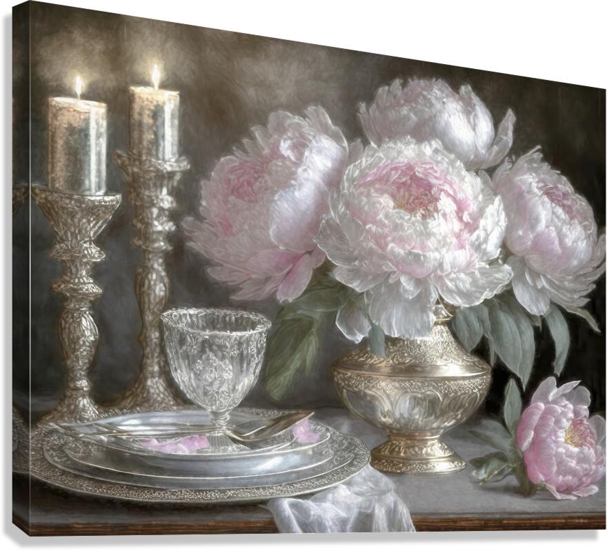 Romantic Dinner for One Canvas Print
