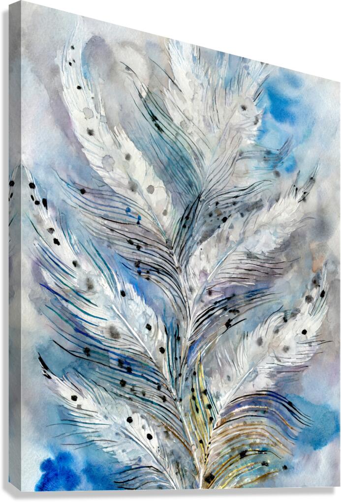 Snow Owl Feathers Canvas Print