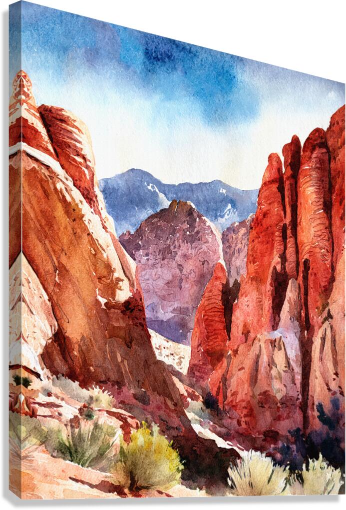 Red Rock Canyon - Nevada 05 by Thea Menagh Wall Art