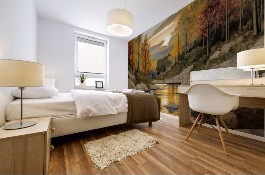 Evening in the Forest Mural print
