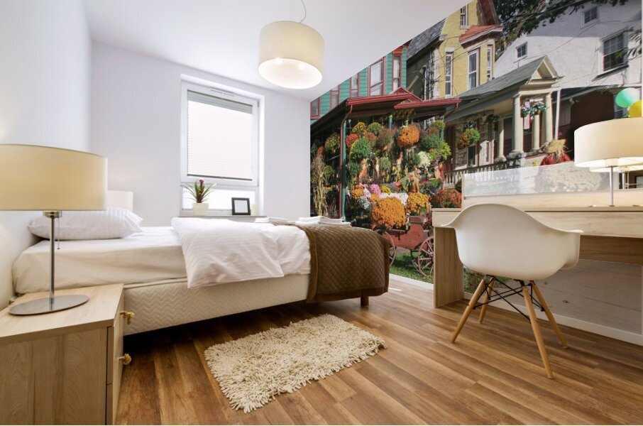 Big on Decorating with Mums Mural print