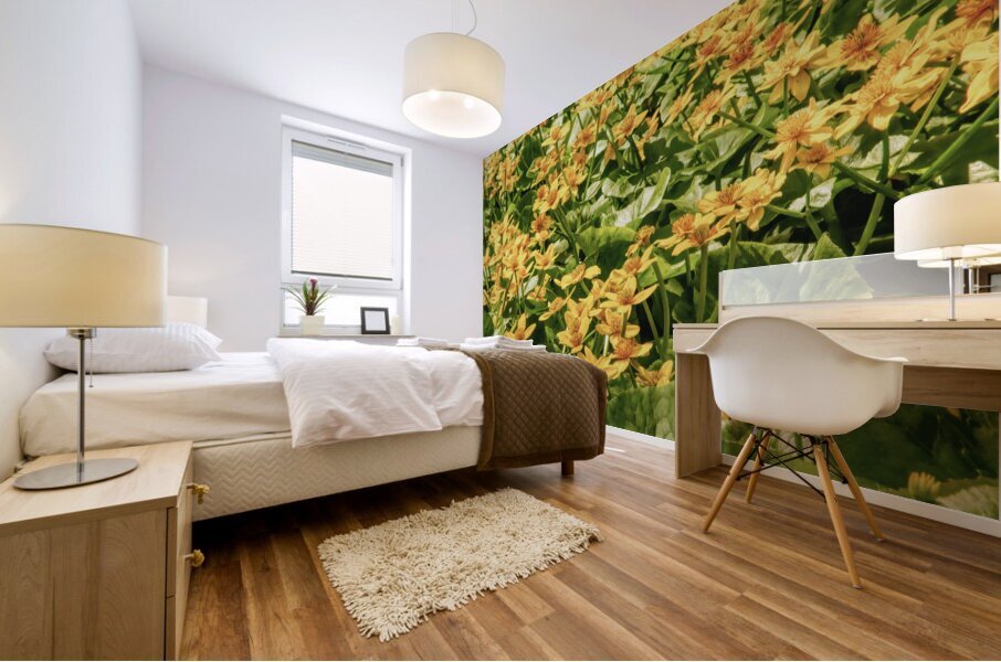 Sunny Yellow Meadow Mural print