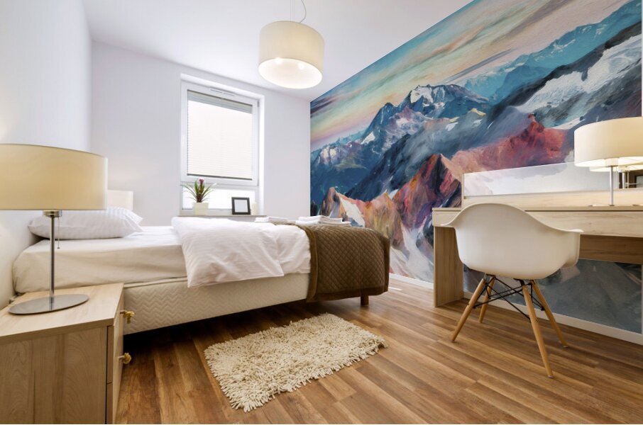 Austrian Alps Sunset Mural print