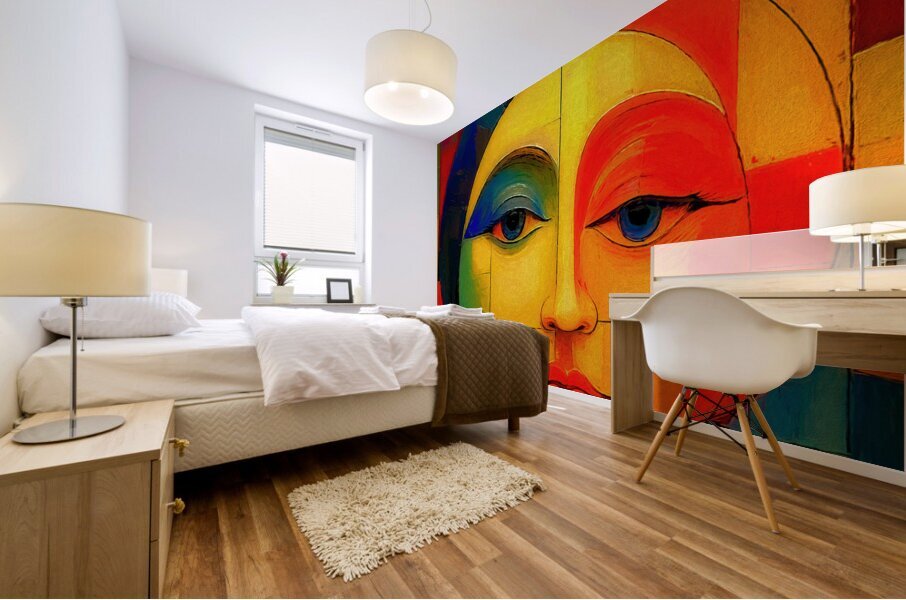 Face in the Moon Mural print