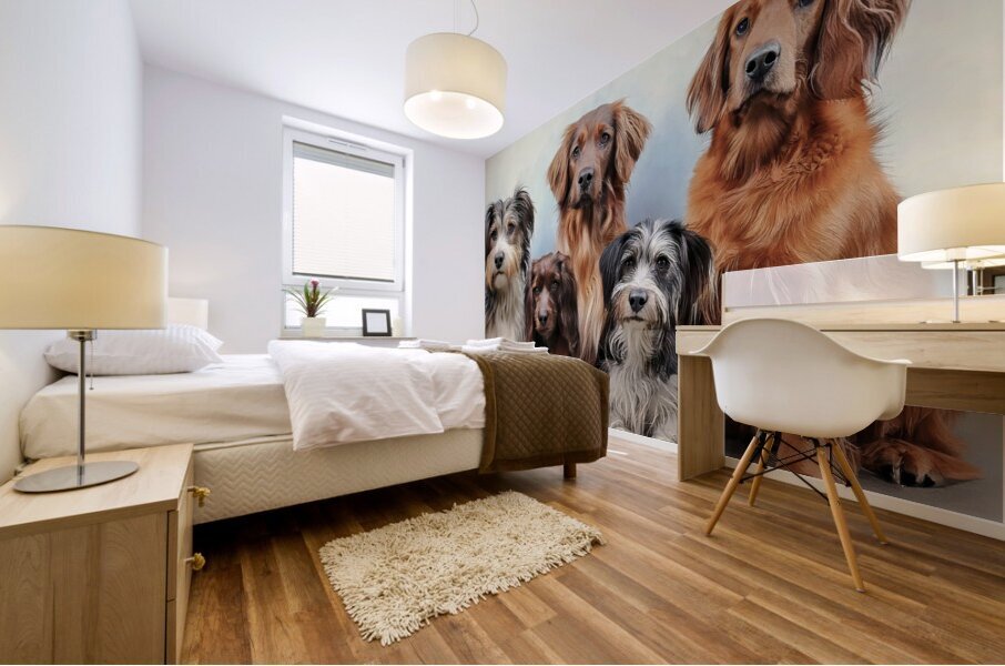 Friends Sitting Nicely Mural print