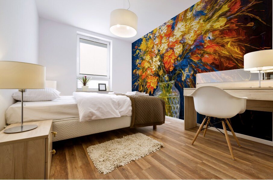 Not Sure About the Blue Wall Mural print