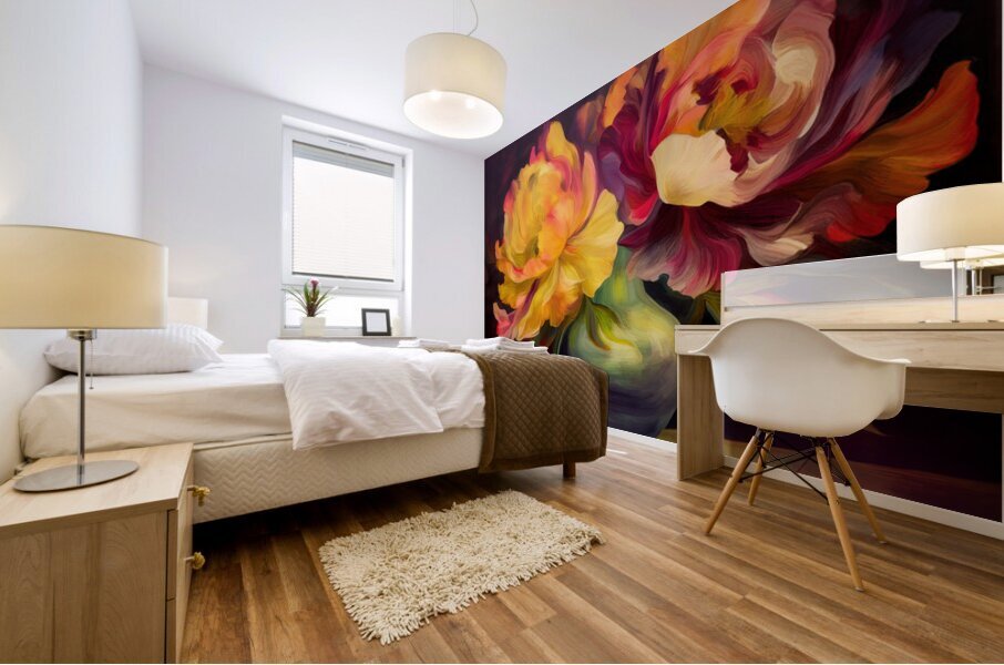 Soft Peony Petals Mural print