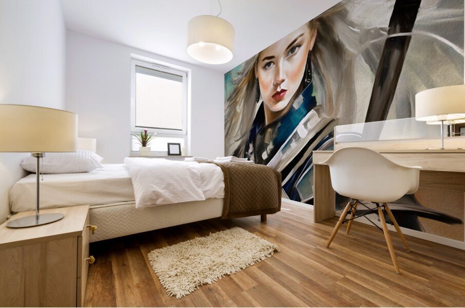 Blonde Warrior Mural print