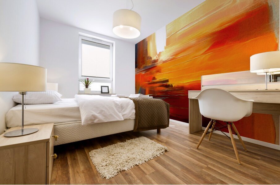 Vibrant Paint Strokes Mural print